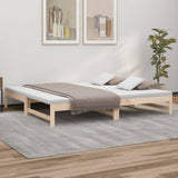 Day Bed Natural Wood Solid pine wood Double Pull-Out Day Bed 823399