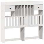 ZNTS Bed Frame without Mattress White 120x190 cm Solid Wood Pine 3323279