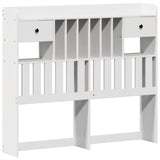 ZNTS Bed Frame without Mattress White 120x190 cm Solid Wood Pine 3323279