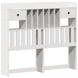 Bed Frame without Mattress White 135x190 cm Double Solid Wood Pine 3323510