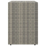 Garden Storage Cabinet Grey 100x55.5x80 cm Poly Rattan 319869