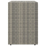 Garden Storage Cabinet Grey 100x55.5x80 cm Poly Rattan 319869