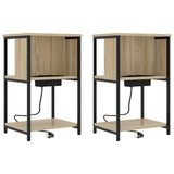 Bedside Cabinet 2 pcs Sonoma Oak 38 x 31 x 61 cm 859453