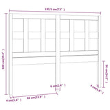Bed Headboard White 185.5x4x100 cm Solid Wood Pine 818936