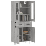 Highboard Grey Sonoma 69.5x34x180 cm Engineered Wood 3198567