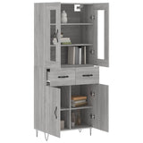 Highboard Grey Sonoma 69.5x34x180 cm Engineered Wood 3198567