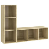 TV Cabinets 2 pcs Sonoma Oak 107x35x37 cm Engineered Wood 3079937
