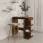 Bar Table with Storage Rack Smoked Oak 100x50x101.5cm Engineered Wood 812960