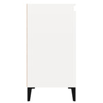 ZNTS Bedside Cabinets 2 pcs High Gloss White 40x35x70cm Engineered Wood 819649