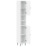 Bathroom Cabinet with Open Shelf HAARLEM White 30 x 31 x 190 cm 896815