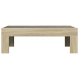 ZNTS Coffee Table with Infinity LED Sonoma Oak 90x50x30 cm 847618