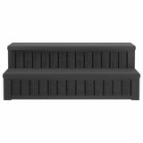 Hot Tub Step with Storage 2-Step Black 93 x 57 x 35 cm PP 42045238