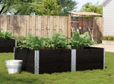 Garden Planter Black 150x100 cm Solid Wood Pine 3295440