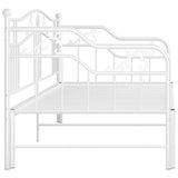 Sofa Bed Frame White Powder-coated metal Single 324765