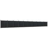 Fence Panel Grey 1737x186 cm WPC 3282798