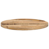 ZNTS Table Top Ø 50x2.5 cm Round Solid Wood Rough Mango 370004