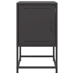 ZNTS Bedside Cabinet Black 36x39x60.5 cm Steel 846446