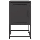 ZNTS Bedside Cabinet Black 36x39x60.5 cm Steel 846446