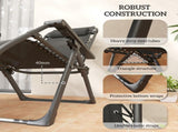 Set of Two Reclining Sun Loungers, with Cushion - Grey T3398P314197