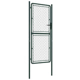 144407 Garden Gate Steel 100x200 cm Green