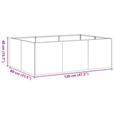 Planter 120x80x40 cm Galvanised Steel 860750