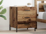 Bedside Cabinet Old Wood 40 x 40 x 66 cm Engineered Wood 882125