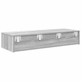 ZNTS Wall Shelf with Drawers Grey Sonoma 100x36x19 cm Engineered Wood 859991