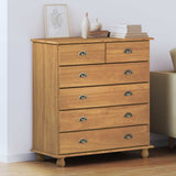 Chest of Drawer ASKIM Brown 91 x 40 x 95.5 cm Solid Pine Wood 4105418
