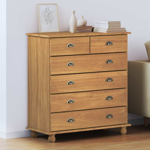 Chest of Drawer ASKIM Brown 91 x 40 x 95.5 cm Solid Pine wood 4105418