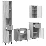 Bathroom Furniture Set Grey Sonoma Engineered wood, Metal 3393119