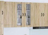 Wall Glass Cabinet PORTO Sonoma Oak 60 x 31 x 100 cm 885527