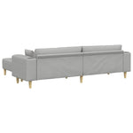 Fabric Sofa with Cushion 3 pcs Cloud Grey 208 cm Fabric 3335170