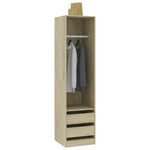 Wardrobe with Drawers Sonoma Oak 50x50x200 cm Engineered Wood 800615
