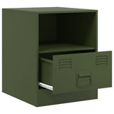 Bedside Cabinets 2 pcs Olive Green 34.5x39x44 cm Steel 841760