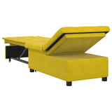 Sofa Bed Yellow 194 x 67 x 82 cm Velvet 42008601