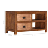 ZNTS Coffee Table with 2 Drawers 90x40x50 cm Solid Mango Wood 247940