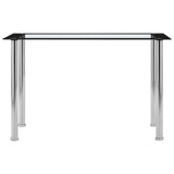 Dining Table Black and Transparent 120x60x75 cm Tempered Glass 281851