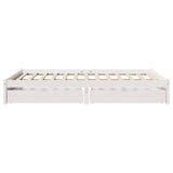 Bed Frame without Mattress White 140x200 cm Solid Wood Pine 3301663