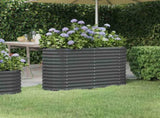 Garden Raised Bed Galvanised Steel 114x40x68 cm Anthracite 318891