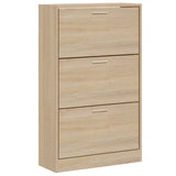 Shoe Cabinet Sonoma Oak 63x24x103 cm Engineered Wood 342551