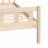 Bed Frame without Mattress Solid Wood 160x200 cm 810689