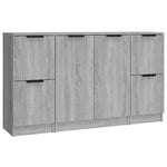 ZNTS Sideboards 3 pcs Grey Sonoma Engineered Wood 3115850