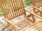 Garden Chair Set of 8 Natural Wood Solid Acacia Wood Standard 3075053