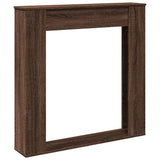 Fireplace Surround Brown Oak 100x20x100 cm Engineered Wood 854577