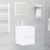 Sink Cabinet With Basin White Engineered wood and ceramic Small 3071621