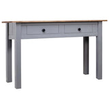282680 Console Table Grey 110x40x72 cm Solid Pine Wood Panama Range