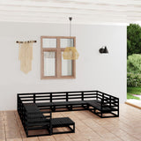 12 Piece Garden Lounge Set Solid Pinewood 3076058