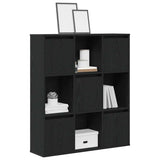 Bookcase Black Oak 89x24x101.5 cm Engineered Wood 860401