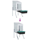 Chicken Nesting Box 1 Compartment with Legs Galvanised Steel 4104894