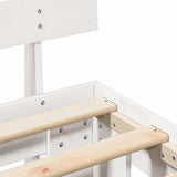 Bed Frame with Headboard White 180 x 200 cm Solid Pine Wood 872432